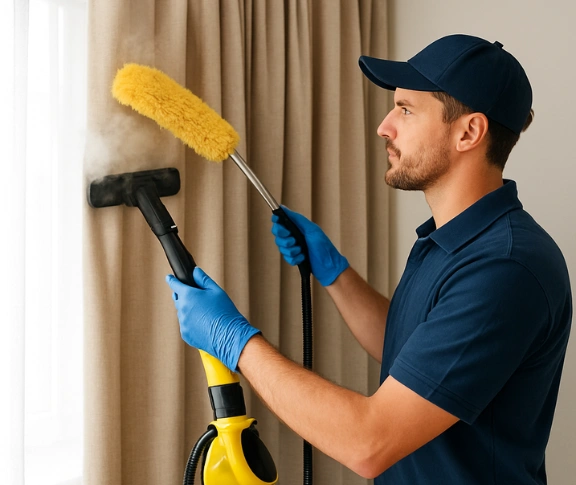 Trusted drapes cleaning technician Matty Curtain Cleaning campsie-nsw QLD