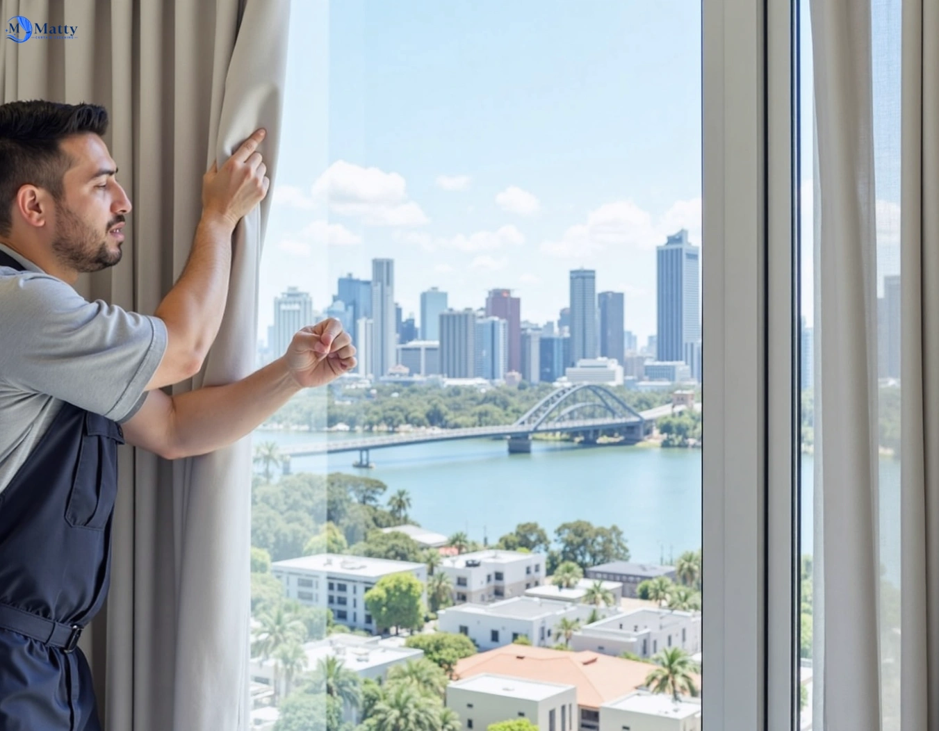 Professional curtain steam cleaning service campsie-nsw QLD by Matty Curtain Cleaning